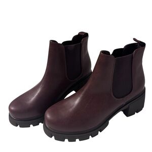 New Soda Women's Burgundy Ankle Boots